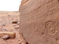 Spiral petroglyph