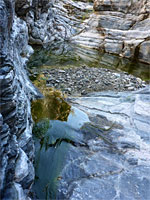 Water-polished rock