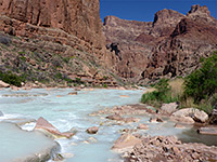 Cliffs and boulders