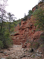 Cliff and boulders