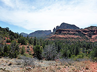 Cliffs to the south