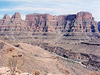 Cliffs to the south