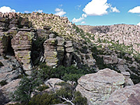 Lichen-covered formations