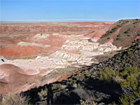 Red and grey badlands