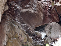 Rocks enclosing the creek