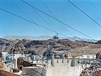 Power cables above Hoover Dam