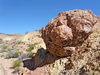 Pinkish boulder