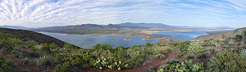 View east across the lake