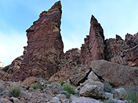 Jagged rocks