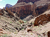 V-shaped canyon