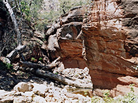 Boulders and logs