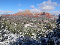 Red cliffs and buttes