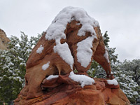 Snow on sandstone, Vermilion Cliffs NM