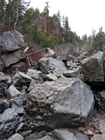 Water-polished boulder