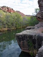 Pool and cliff