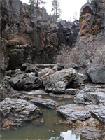 Pool and boulders