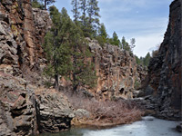 Cliffs and pool