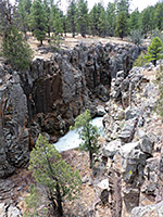 Pool below cliffs