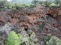 Sheer cliffs