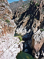 View above the canyon