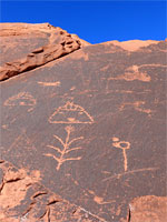 Petroglyphs, with scratches