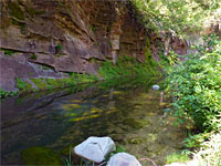 Pool at the end of the trail