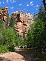 Cliffs beside the creek