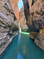 Greenish-blue water