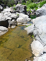 Rocks by a pool