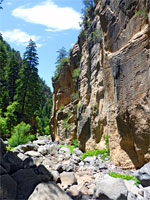 Sheer cliffs