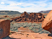 View between boulders