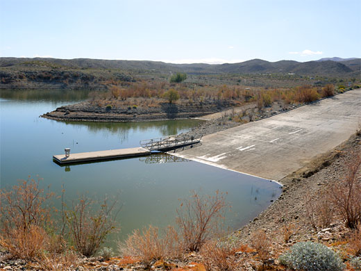 Boat launch ramp at Alamo Lake