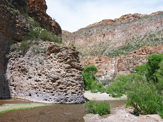 Protruding rock, Aravaipa Canyon
