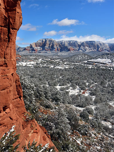 East face of Birthing Cave; view towards Wilson Mountain