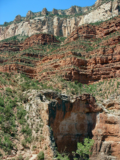 Layered cliffs