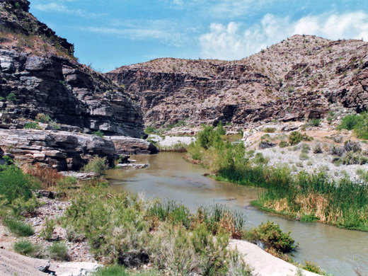 Bill Williams River, two miles below the dam