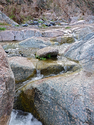 Water over granite