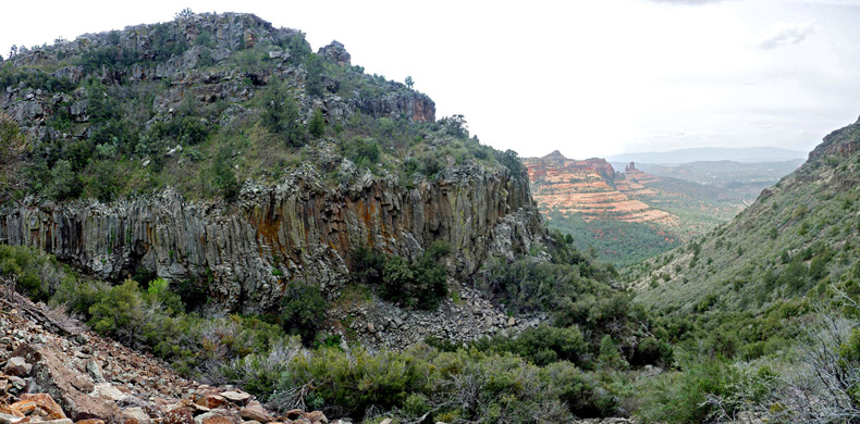 Basalt cliff