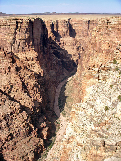 Sheer canyon walls