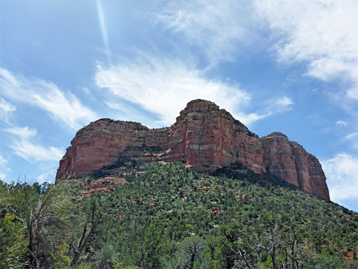Clouds above the butte