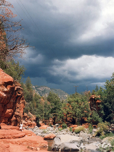 Thunderstorm approaching Oak Creek, Sedona