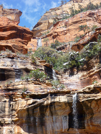 Seasonal waterfalls