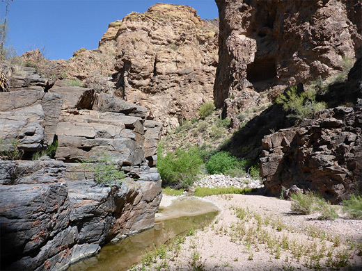 Brown and grey cliffs