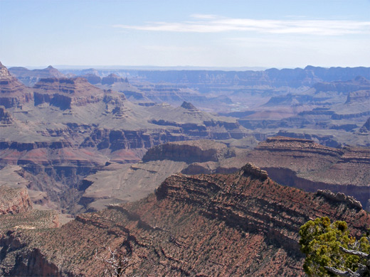 The view northeast from Grandview Point