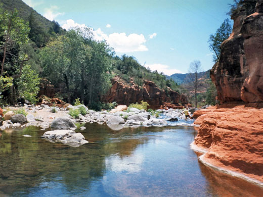 Tranquil section of Oak Creek