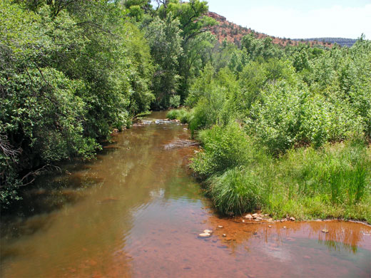 View downstream along Oak Creek