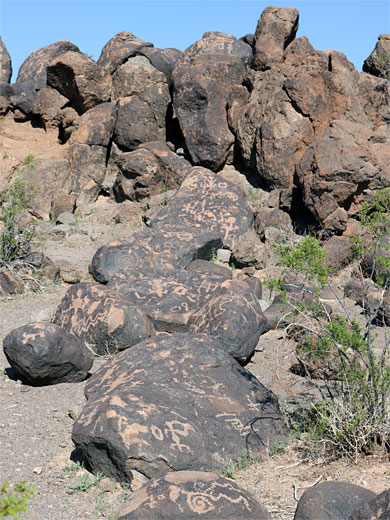 Line of boulders