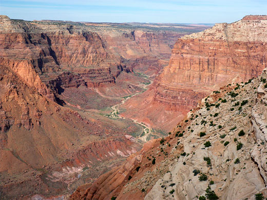 High red cliffs of the Paria River canyon