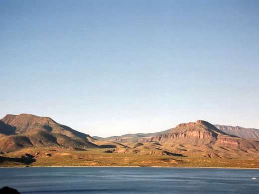 Hills on the east side of the lake