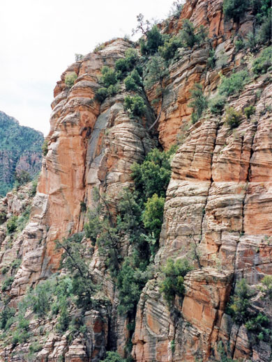 Weathered cliffs